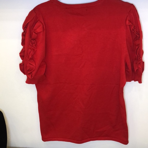 Love Ever After  Top with Ruffled Sleeves.   XL - Picture 6 of 8